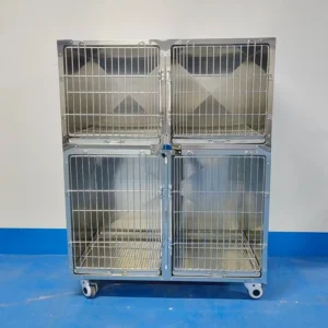 Reusable Stainless Steel Dog Cage for Veterinary Clinics