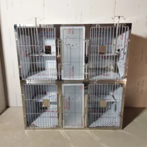 Reusable Stainless Steel Pet Cage for Cats and Dogs Veterinary Instrument for Clinics and Foster Pets