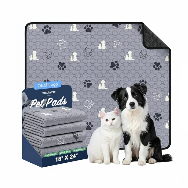 Reusable Washable Puppy Pads Super Absorbent Quick Dry Pet Training Mat with Non Slip Backing for Dogs Urine Leak