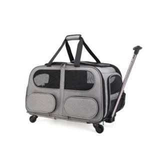 Rolling Travel Airline Approved Dog Carrier with Wheels
