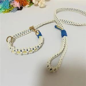 Rope Leash P Chain 2 in 1 Leash with Flower Design