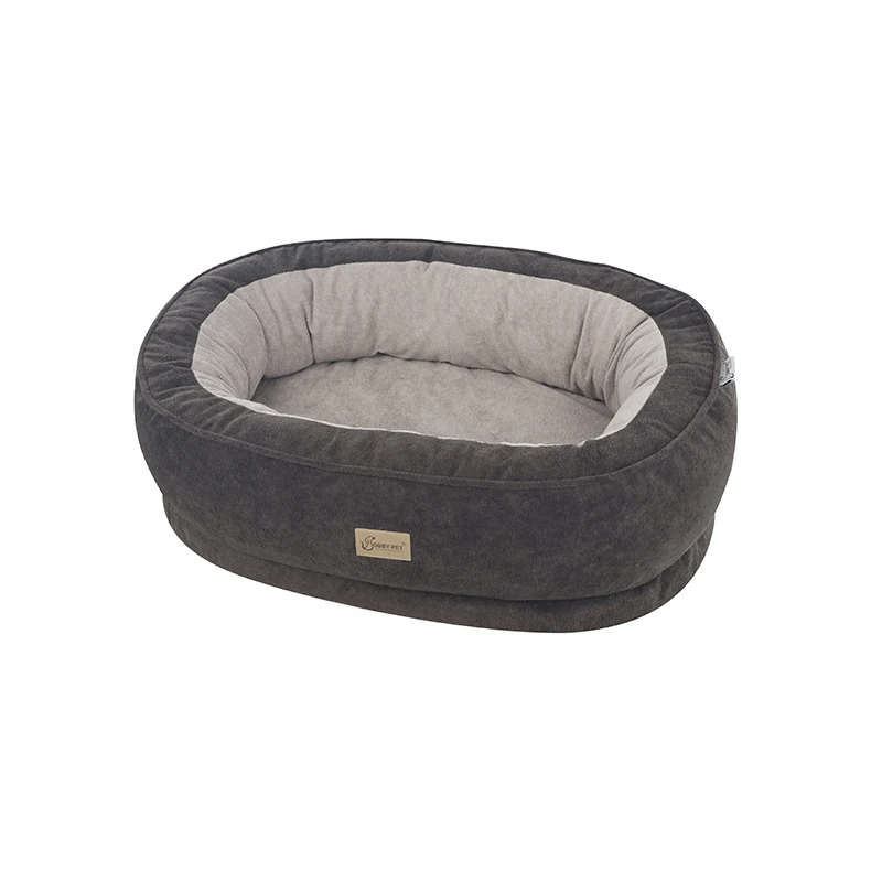 Round Orthopedic Dog Bed Water Resistant Soft Fabric Removable Cover