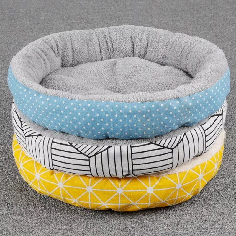 Round Warm and Moisture proof Cat Nest House Dog Bed Pet Bed Cat Mat Pet Cushion