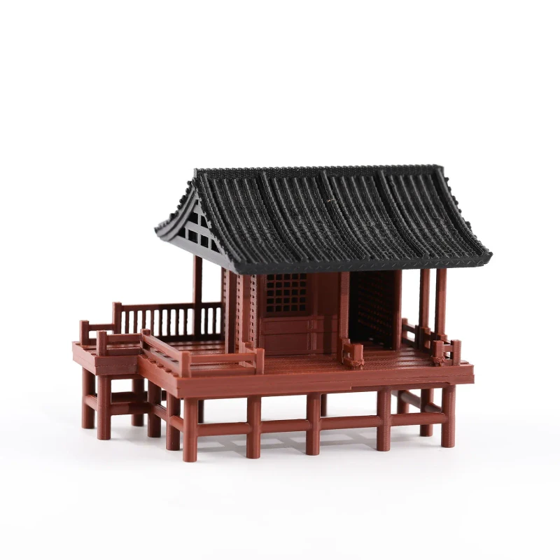 Rustic Thatched Cottage Micro Landscape Scene Decor Wooden Hut Paludarium Aquarium Bonsai Water Tank Model Sculpture