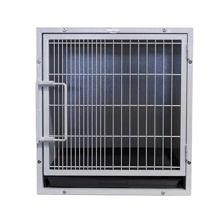 S M L Size Dog Kennel 304 Stainless Steel Silver Color Breathable 1.5mm Thick Pet Cage