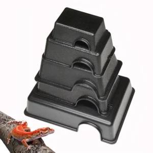S M L XL Large Plastic Reptile Hideaway Cave for Snake Gecko Ball Python & Lizard Small Animal Use