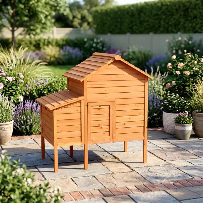 SDC005 Eco Friendly Wooden Printed Chicken Coop Pet House for Laying Hens All Seasons Small Animal Pet Furniture