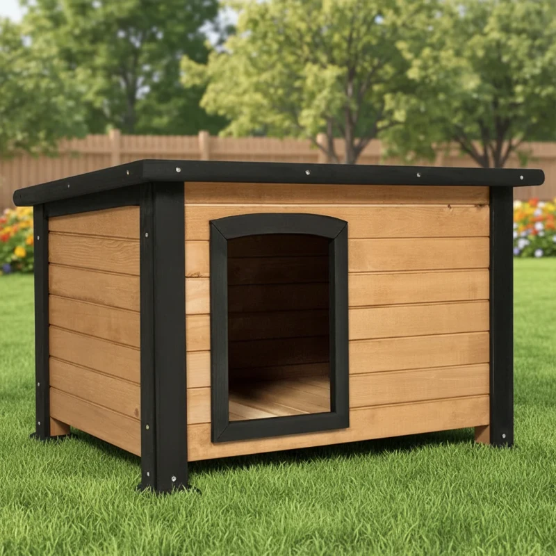 SDD007 Customized Eco Friendly Waterproof Outdoor Wooden Dog Kennel Top Openable Dog House Pet Cages All Seasons