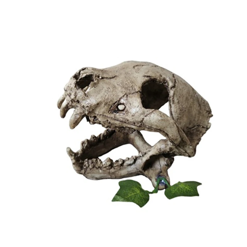 SHENGXIANG Aquarium Decoration Cave Landscape Skull Decor Simulation Fish Cave Decoration Reptile Hide Cave