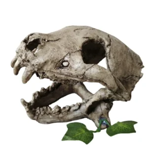 SHENGXIANG Tank Decorative Aquarium Resin Cave Decorations Eco friendly Material Head Bone Skull Resin Reptile Resin Cave For Aquarium Tan