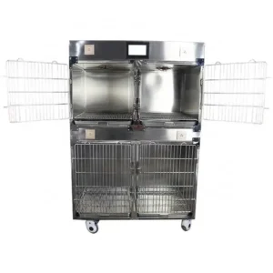 SY W020 Pet Cages Round Cornered Hospital Large Stainless Steel Dog Cages Veterinary Therapy Cage