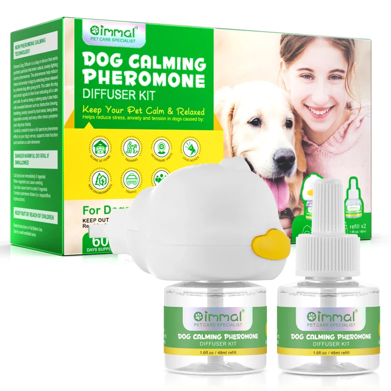 Safe Anti-Stress Pet Calming Pheromone Diffuser Refill Kit for Dogs Cats Relieve Separation Anxiety