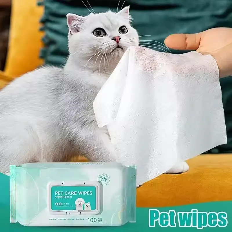 Safe and Non irritating Pet Wet Wipes Pet Wet Wipes for Cleaning Pets Facial and Paw