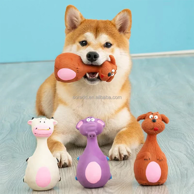 Safe and Non toxic Interactive Chewing Latex Squeaky Dog Toy Pet Products