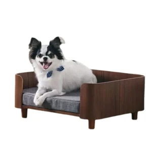 Sample Available Solid Wood Pet Furniture Elevated Dog Bed House Cat Pet Couch Sofa