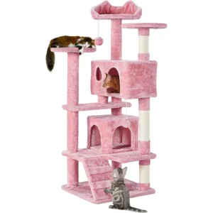 Scratch Climbing Tower Sisal Tree Tower Condo Play Pet Scratch Post Kitten Furniture Large Wooden Cat House