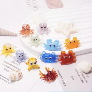 Sea Ocean Animal Lampwork Crystal Glass Multicolor Beads Spacer Ornament Aquarium Decor for DIY Necklace Jewelry Making