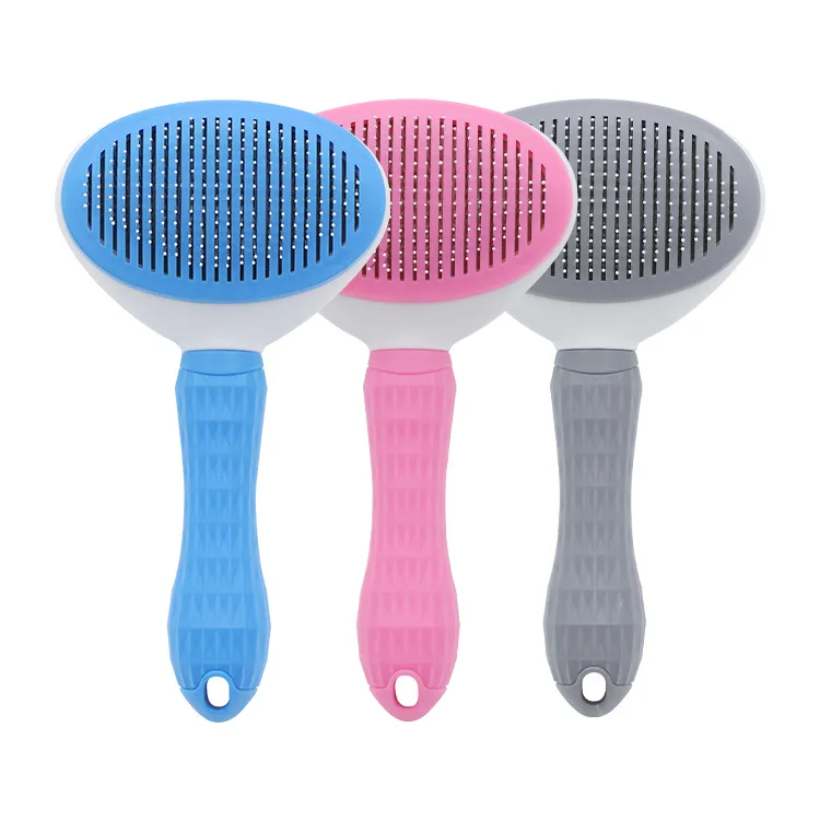 Self Cleaning Pet Grooming Brush Massage Comb One Click Release Floating Hair Remover Tool Universal Cats Dogs Supply