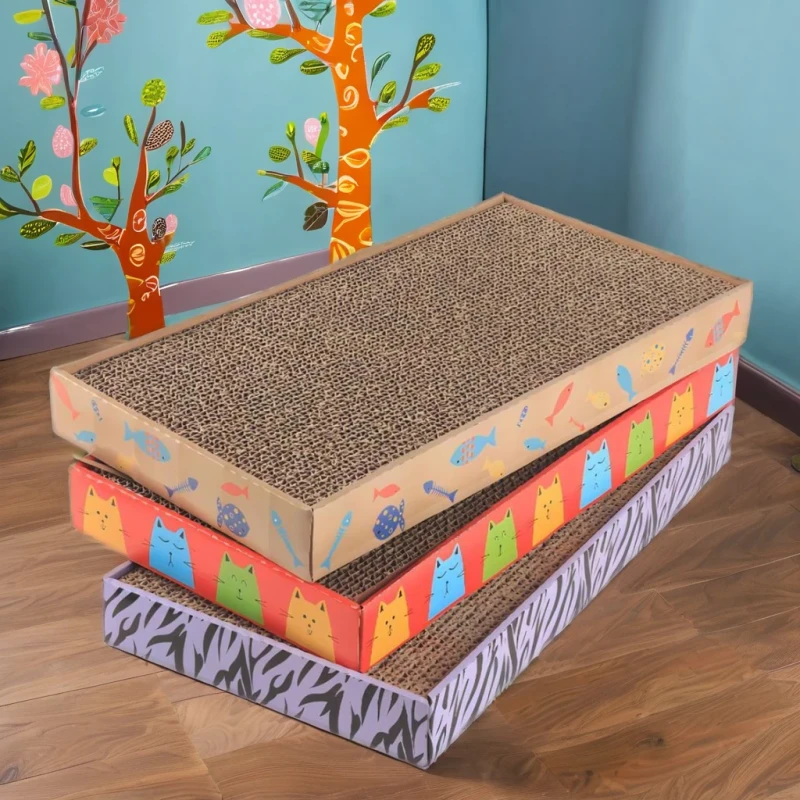 Set 3 Piece Cat Grabbing Board Double Sided Design Cat Scratcher Column Wear Resistant Load Bearing Indoor Cat Trees Scratcher