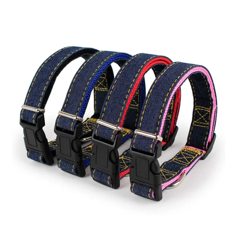 Set Other Pet Denim Dog Collar Leash Harness for Dog