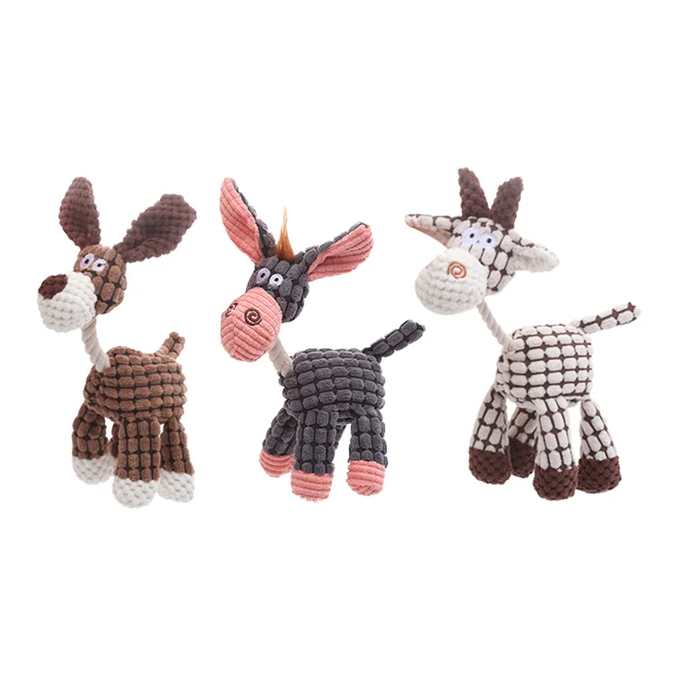 Shengchaoyi Interactive Cartoon Velvet Dog Chew Toys with Rope Indoor Use