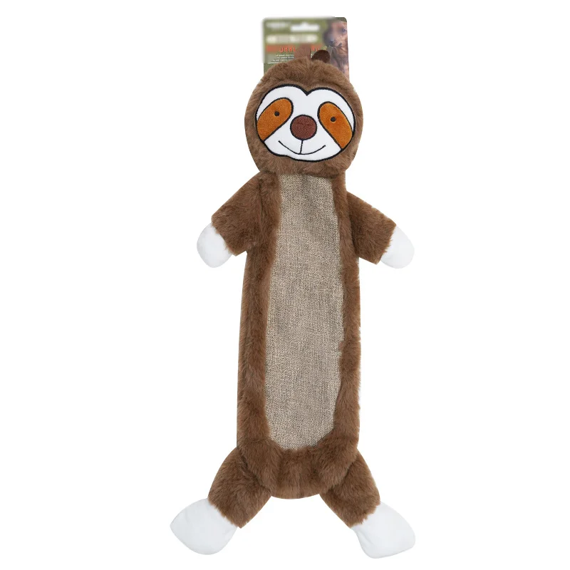 Short Plush Solth Rabbit Bear Dog Chewing Toy Durable Cute Plush Squeaky Chew Toy for Pet Dog Self Entertainment