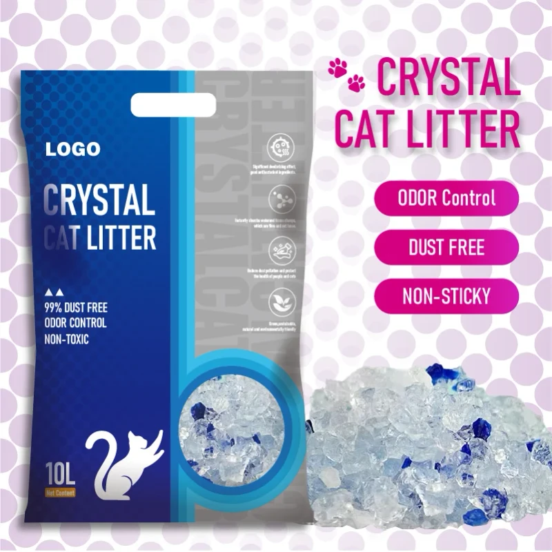 Silica Eco Friendly Crystal Strong Deodorizing Flushable Cat Litter