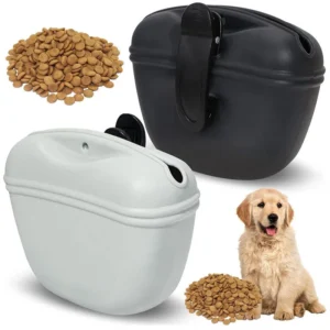Silicone Dog Treat Pouch Colorful Pet Treat Walking Pouch Pet Dog Training Portable Treat Bag