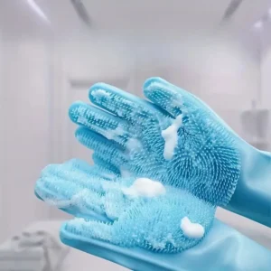 Silicone Pet Bathing Gloves Anti Scratch Anti Bite Arm Protect for Dog and Cat Grooming