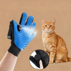 Silicone Pet Grooming Glove Deep Loose Fur Removal for Cats and Dogs Bathing Removes Loose Hair with Water Spray