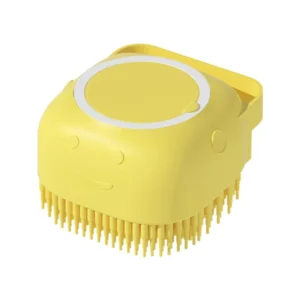Silicone Rubber Dog Bath Brush & Shampoo Dispenser Pet Grooming Supplies