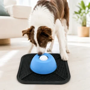 Silicone Slow Feeder Bowl Pet Lick Mat Non Slip Waterproof Dog Cat Feeding Dish for Liquid Treats Anxiety Relief