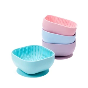 Silicone Slow Feeder Pet Bowl with Strong Suction Base Non Spill Design for Dogs & Cats