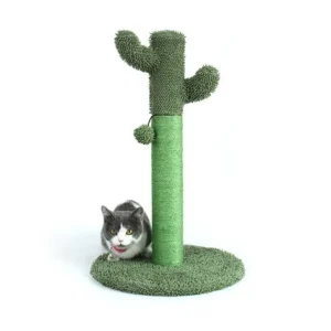 Simple Cat Chewy Scratch Tree Post Cactus Scratching Post with Ball