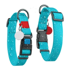 Simple Elegant Waterproof Cotton Rivet Dog Cat Collar Quick Release Metal Buckle Solid Wedding Puppy Necklace