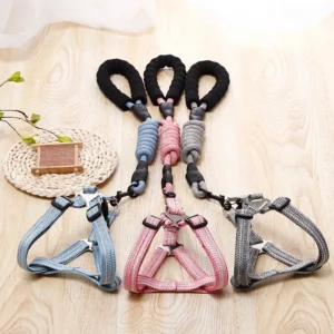 Simple Fashion Pet Harness Set for Cats & Dogs Comfortable & Durable Adjustable 100% Nylon Harness