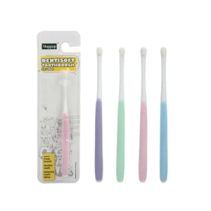 Simple Plastic Micro Nano Floss Bristle Anti Slip Handle Small Dog and Cat Toothbrush Pet Supplies