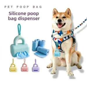 Simple Plastic Portable Pet Poop Bag Dispenser for Cat & Dog Poop Collection Outdoors Use Pet Accessories Silicone Hoder
