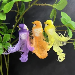 Simulation Bird Curly Feather Little Bird Factory Direct Six Color Bionic Purely Handmade Ornament Craft Accessories