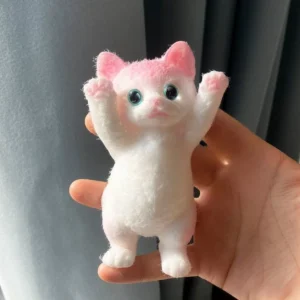 Simulation Cute Pet Kitten Kneading Music Soft Rubber Fat Cat Stress Relieving TPR Toys