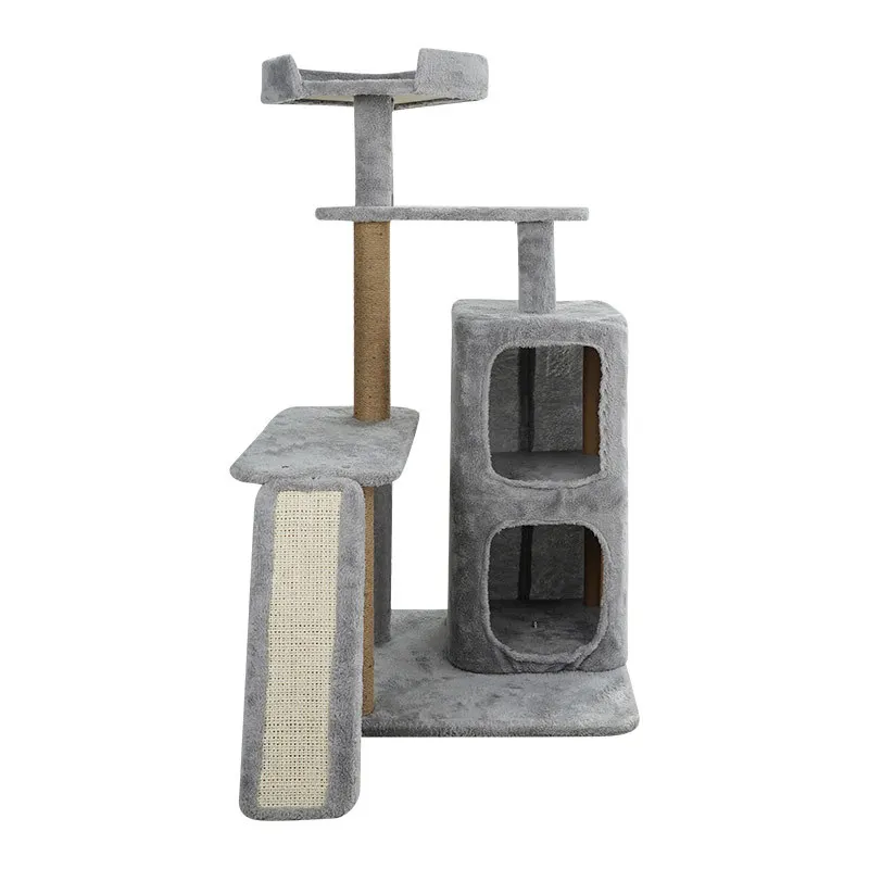 Sisal Castle Modern Large Big Climbing Scratch Pet Scratcher Wood Condo Furniture Tower Cat Tree