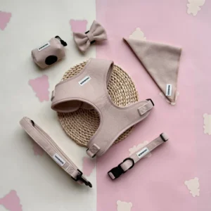 Six Set Pet Supplies Accessories Small Personalized No Pull Tweed Dog Harness Leash Collars Set