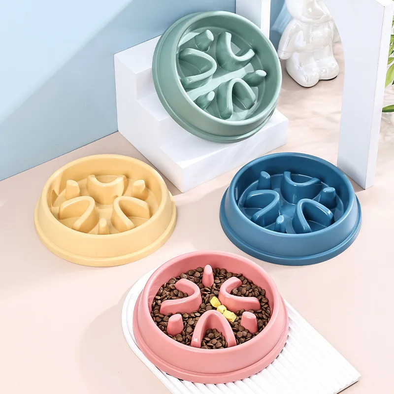 Slow Feeder Dog Bowl Anti Choking Pet Eating Bowl Anti Gulping Maze Bowl with Non Slip for Medium Small Dogs Cats