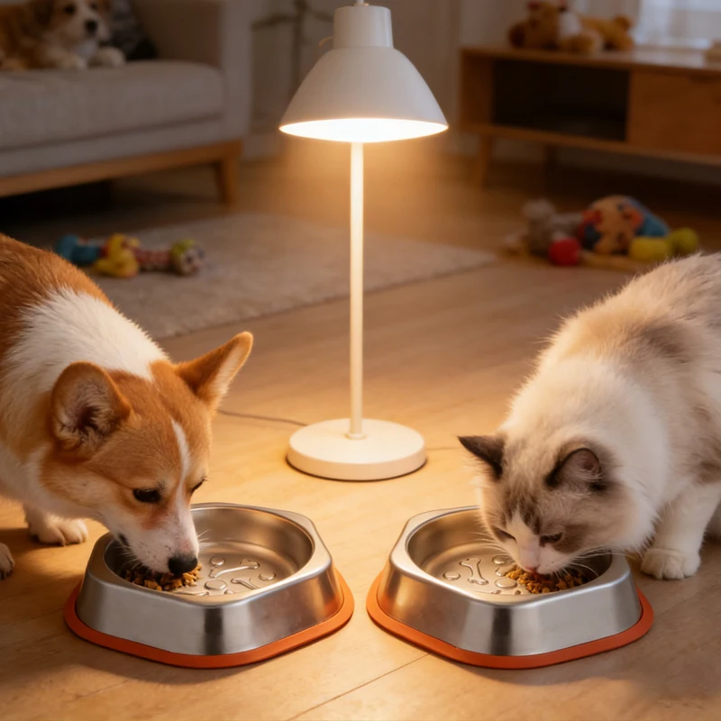 Slow Feeder Pet Bowl Custom Metal Dog Stainless Steel with Anti Slip Baseplate Travel Food Storage Eat Food