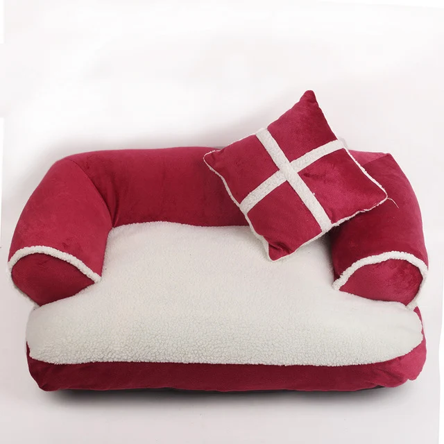 Small All Season Luxury Dog Sofa High Quality Soft Washable Pet Bed