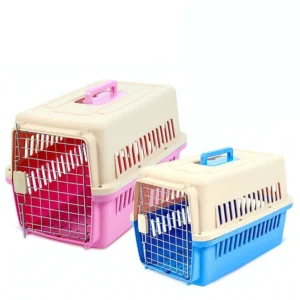 Small Animal Dog Travel Carrier Cage Pet Carrier With Wheels Dog Cages Metal Kennels