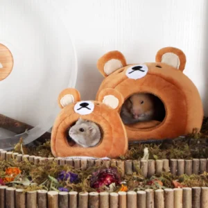 Small Animal Warm House Winter Pet Toy Cotton Nest in Squirrel Hamster Design Pet Bed for Hamsters and Other Small Pets