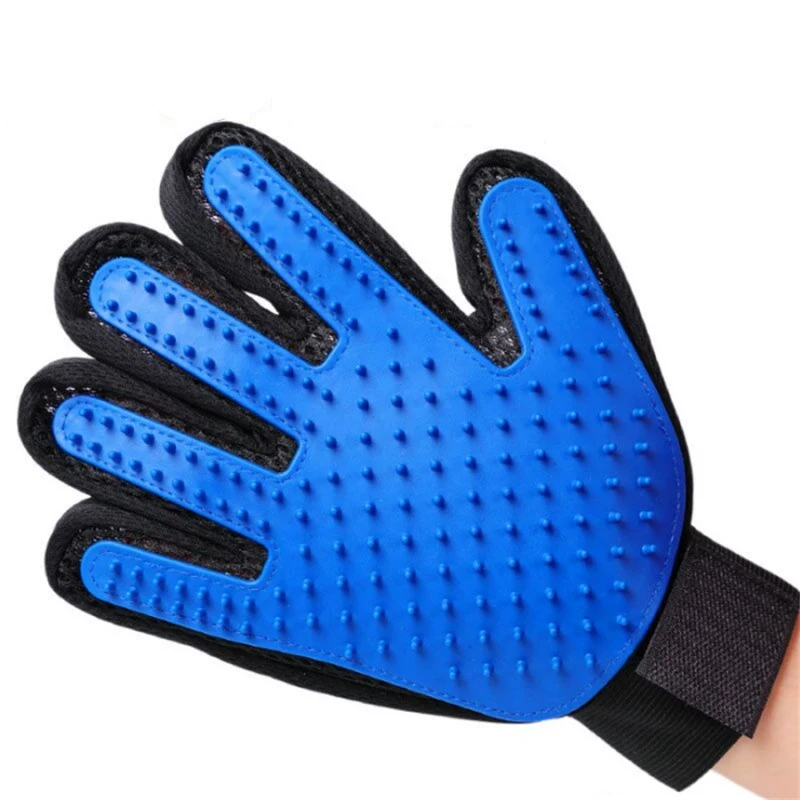Small Animals Bathing Hair Remover Pet Cleaning Brush Rubber Five Fingers Deshedding Pet Grooming Gloves for Dogs