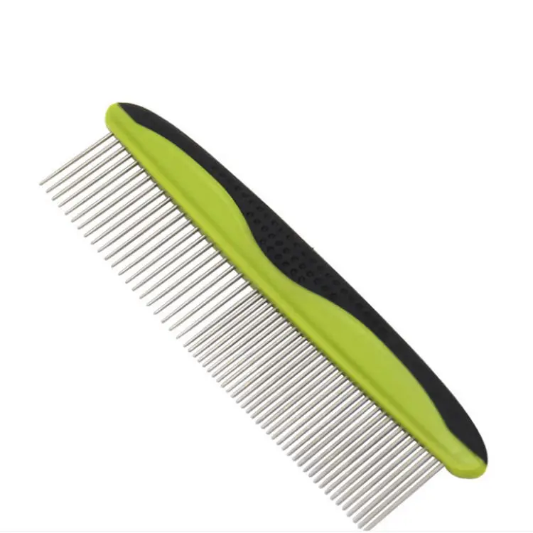 Small Animals Stainless Steel Grooming Brush Remove Hairs Knotting Flat Design Deshedding for Dogs and Cats Pet Comb