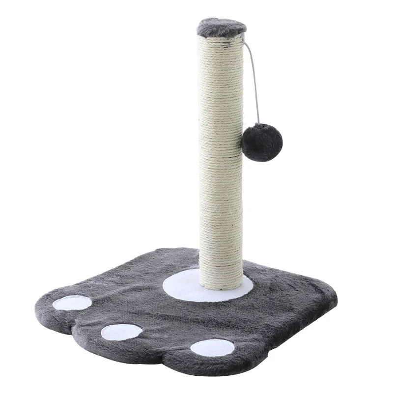 Small Cat Scratcher Climbing Tree with Paw Design Made from Sisal and Wood